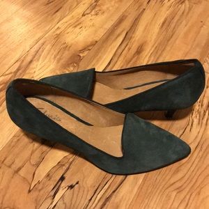 Clark’s Indigo Hunter Green Suede Pumps New Size 7